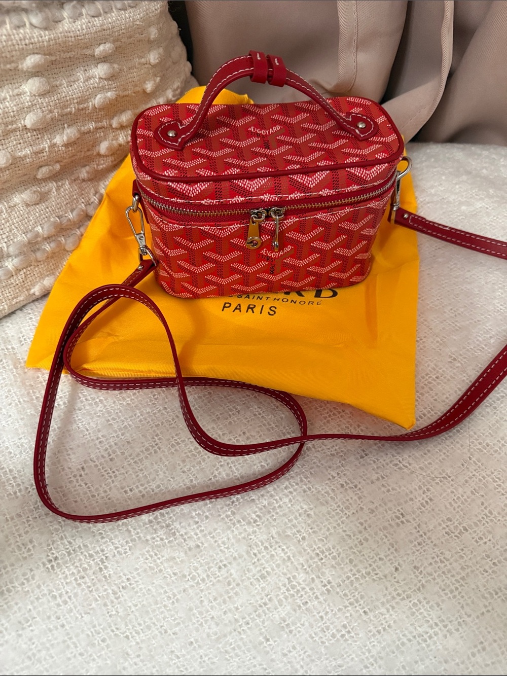 Goyard Red Mini Vanity Crossbody Bag
